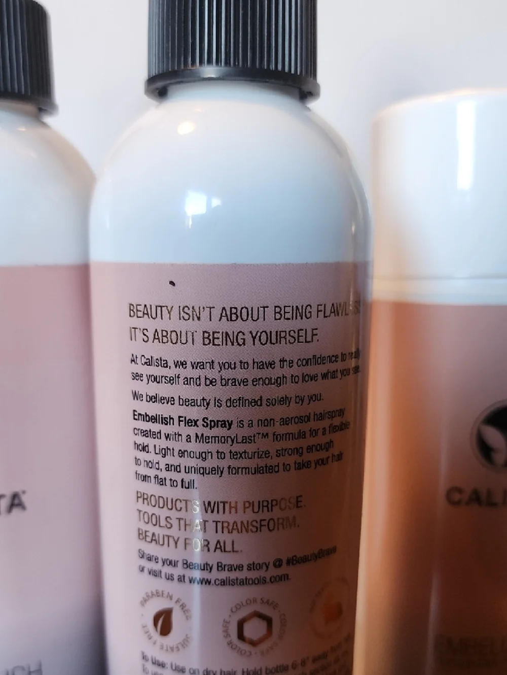 Calista Embellish Texturizing Foam & Flex Spray Set in Blush Pink - Picture 4 of 5